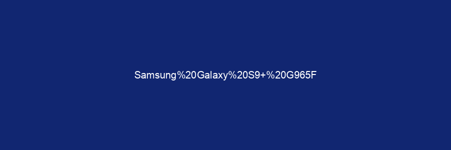 Samsung Galaxy S9+ G965F